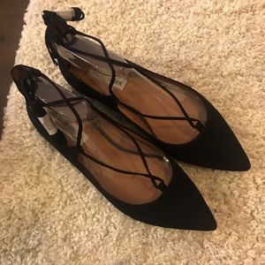 Steve Madden Le Crew ballet flats- blk suede sz 8